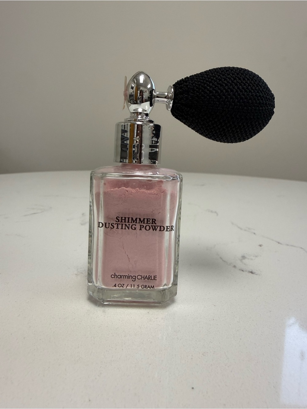 Charming Charlie Shimmer Dusting Powder - Light Pink with Black Atomizer